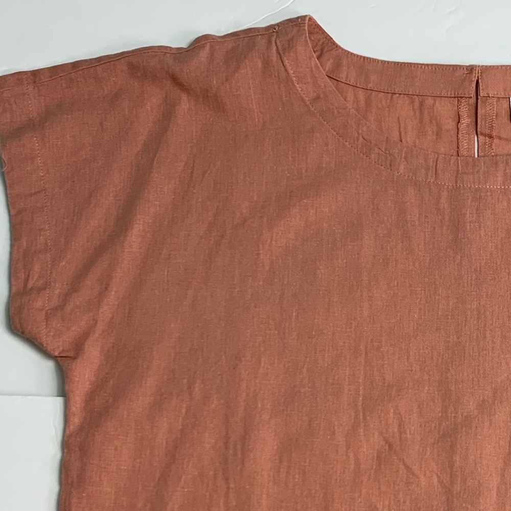 Liz Claiborne Linen Top Flax LagenLook Raw Hem - Picture 16 of 16